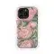 Repetitive Pink Peonies Floral Van Gogh Watercolors Phone Case iPhone Samsung Cover Pixel 3402 - Image 1