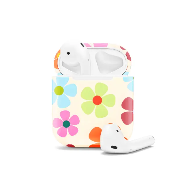 Retro 70s Aesthetic Hippie Flowers Colorful Groovy Vibe AirPods Case AirPods Pro AirPods Pro 2 AirPods 3 AirPods 2 Glossy 1536