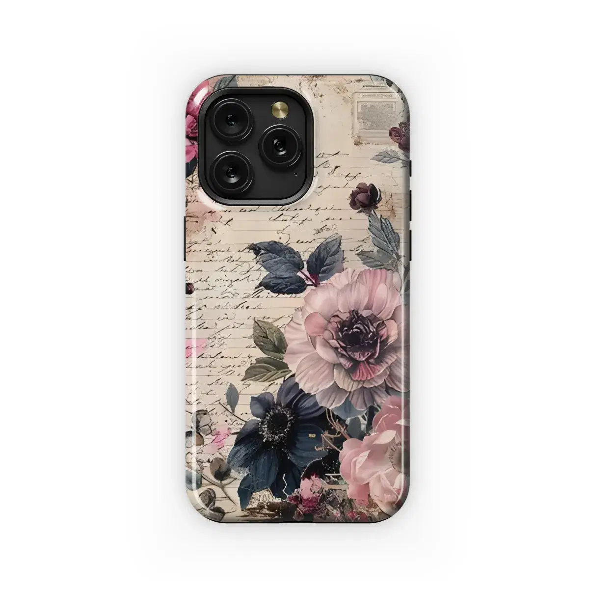 Retro Floral Notes Phone Case iPhone Samsung Cover Pixel 1812 - Image 1