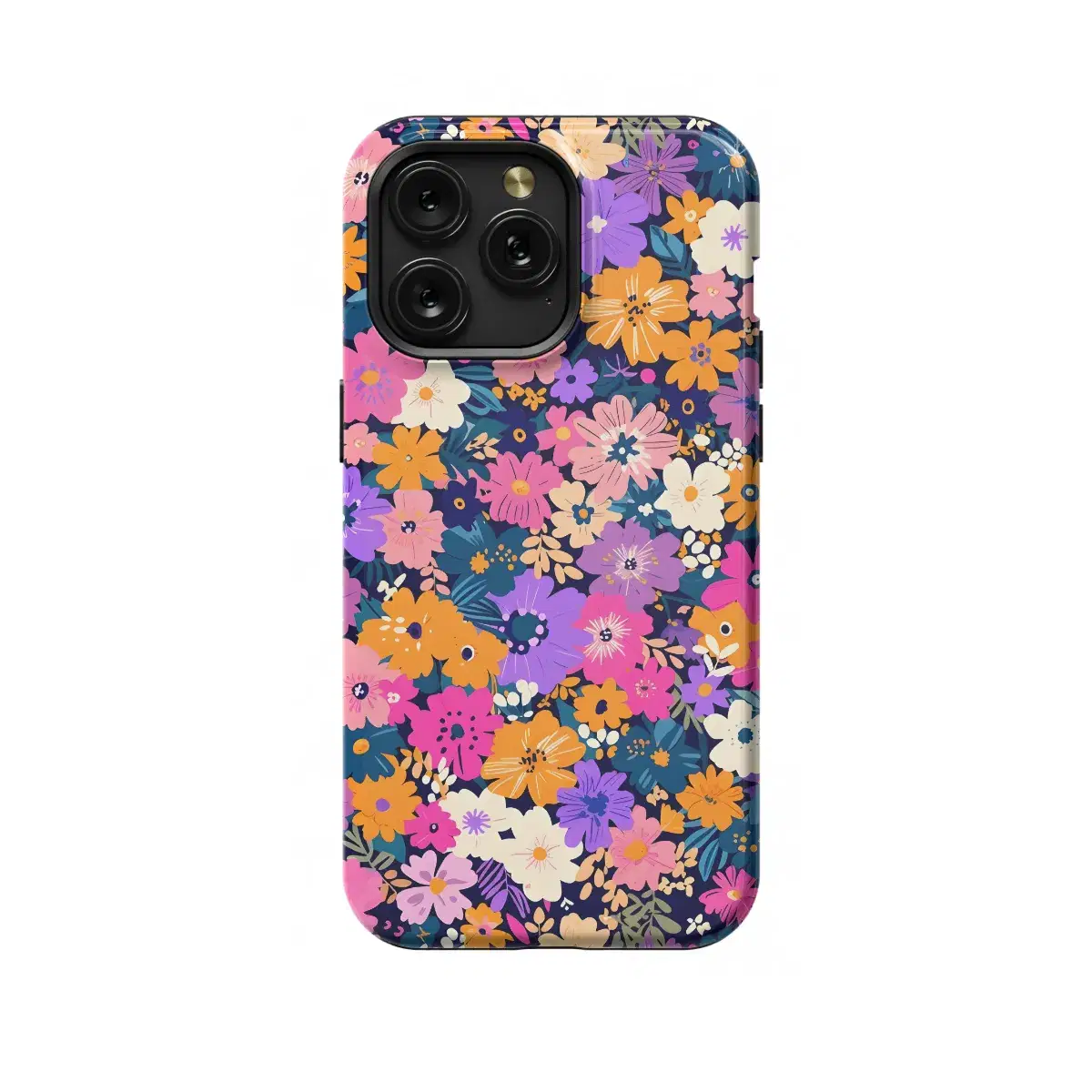 Retro Flowers Phone Case iPhone Samsung Pixel & More 398 - Image 1