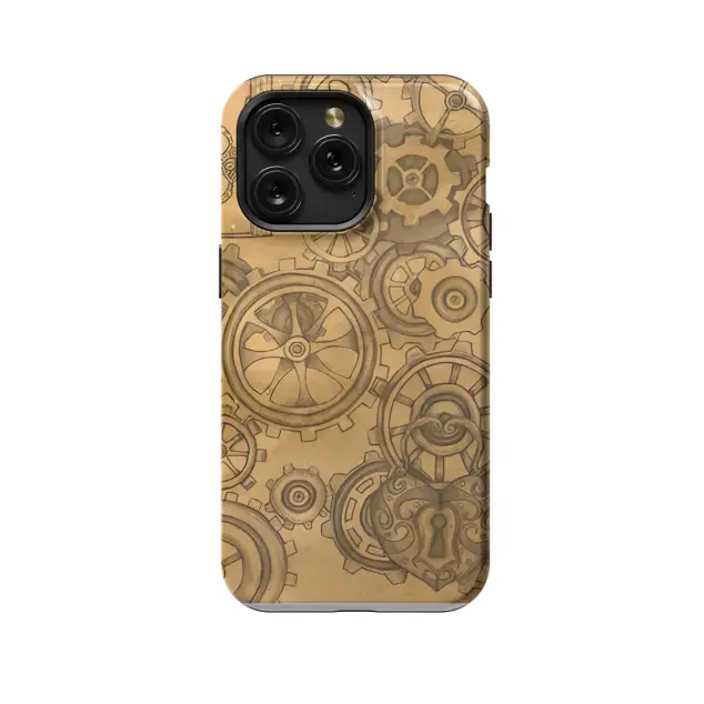Retro Gear Steampunk Phone Case iPhone Samsung Cover Pixel 1618