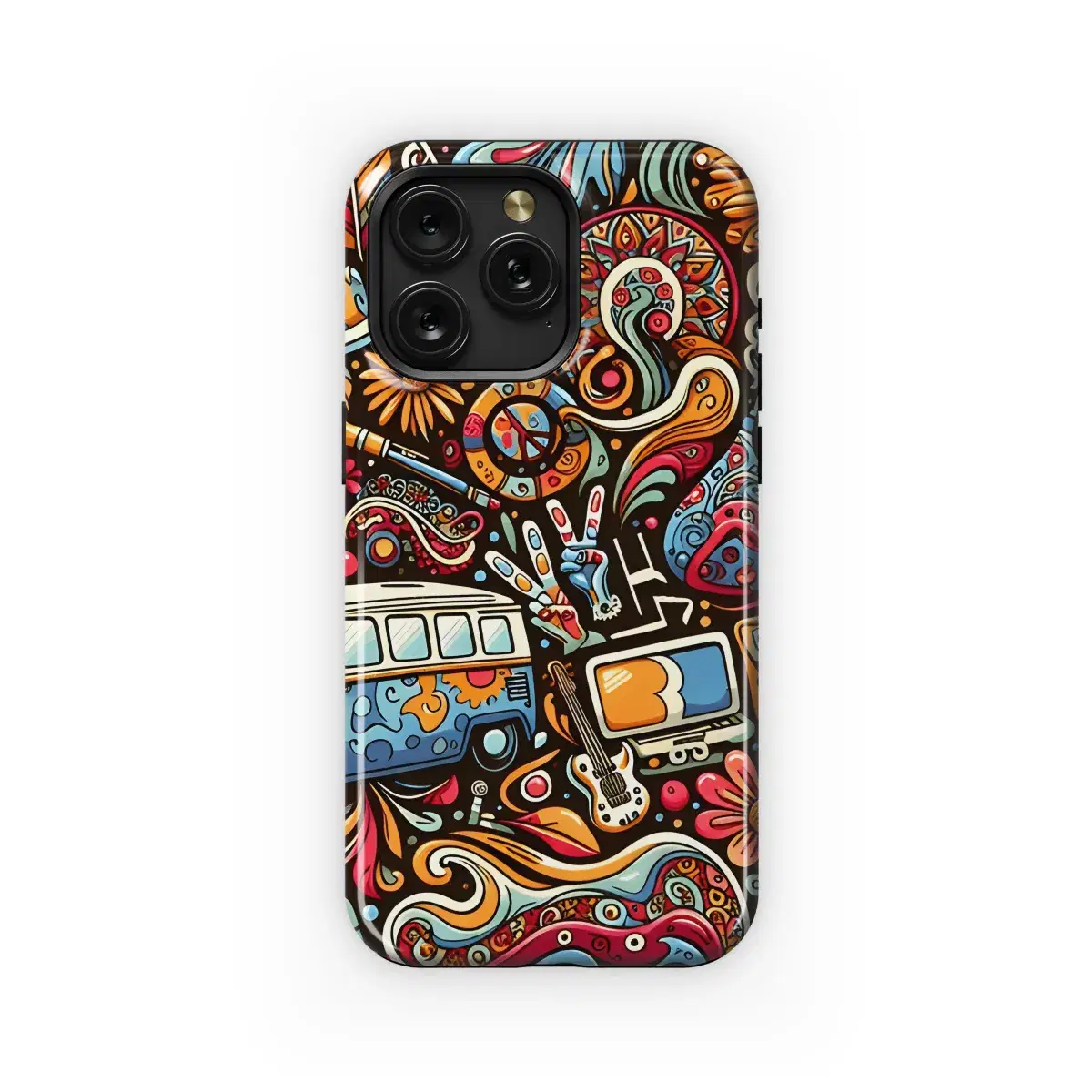 Retro Hippie Phone Case iPhone Samsung Cover Pixel 2901 - Image 1