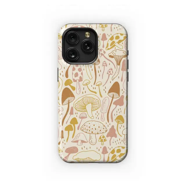 Retro Mushroom Phone Case Botanical Fungi Cottagecore Art for iPhone & Samsung Phone Case iPhone Samsung Cover Pixel 8135