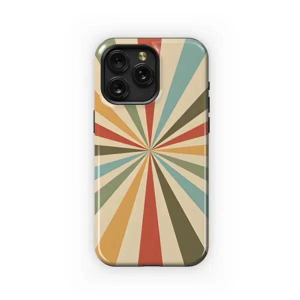 Retro Sun Ray Phone Case iPhone Samsung Cover Pixel 1814 - Image 1