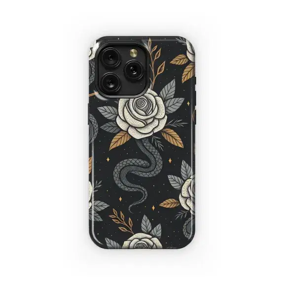 Roses & Serpent Design
 Phone Case iPhone Samsung Cover Pixel 5684 - Image 1