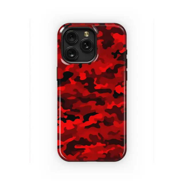 Ruby Red Camo Texture Phone Case iPhone Samsung Cover Pixel 2191