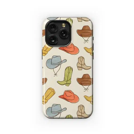 Rustic Cowboy Boots and Hats Phone Case iPhone Samsung Cover Pixel 5369 - Image 1