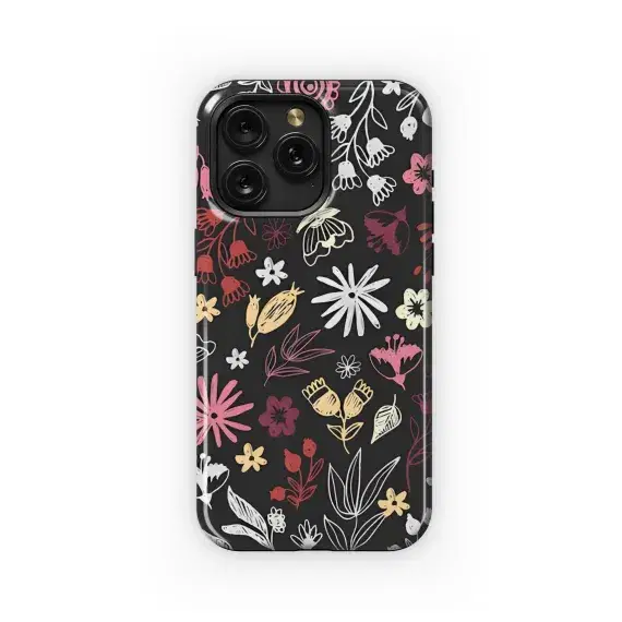 Rustic Floral Sketch Pattern Phone Case iPhone Samsung Cover Pixel 5258 - Image 1