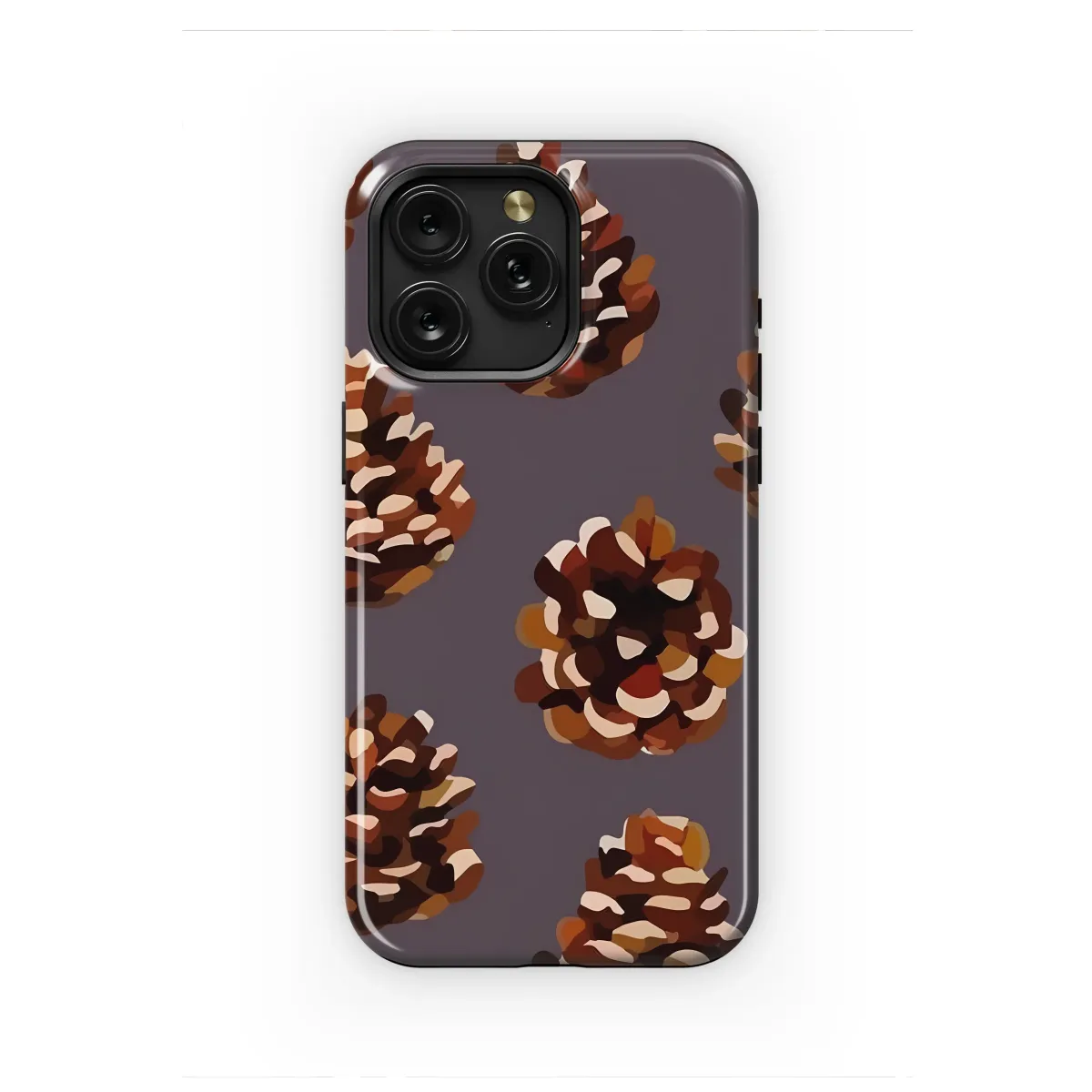 Rustic Pinecone Pattern Autumn Cover Phone Case Cover for iPhone 17 Pro Max 16 15 Plus 14 13 Mini SE Samsung S25 S24 Google Pixel 10 9 8692 - Image 1