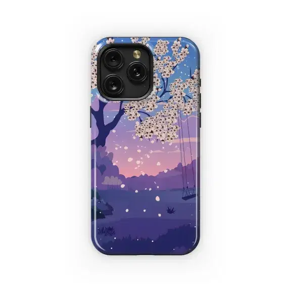 Sakura Dreamscape at Dusk Phone Case iPhone Samsung Cover Pixel 5457 - Image 1