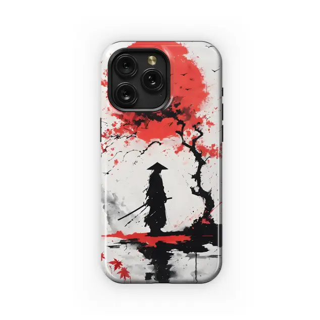 Samurai Red Moon Art
 Phone Case iPhone Samsung Cover Pixel 3994