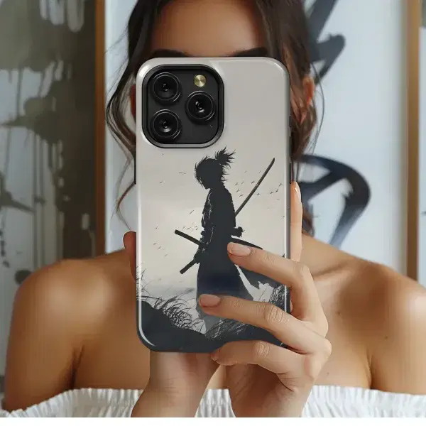 Samurai Silhouette Art
 Phone Case iPhone Samsung Cover Pixel 5649 - Image 1