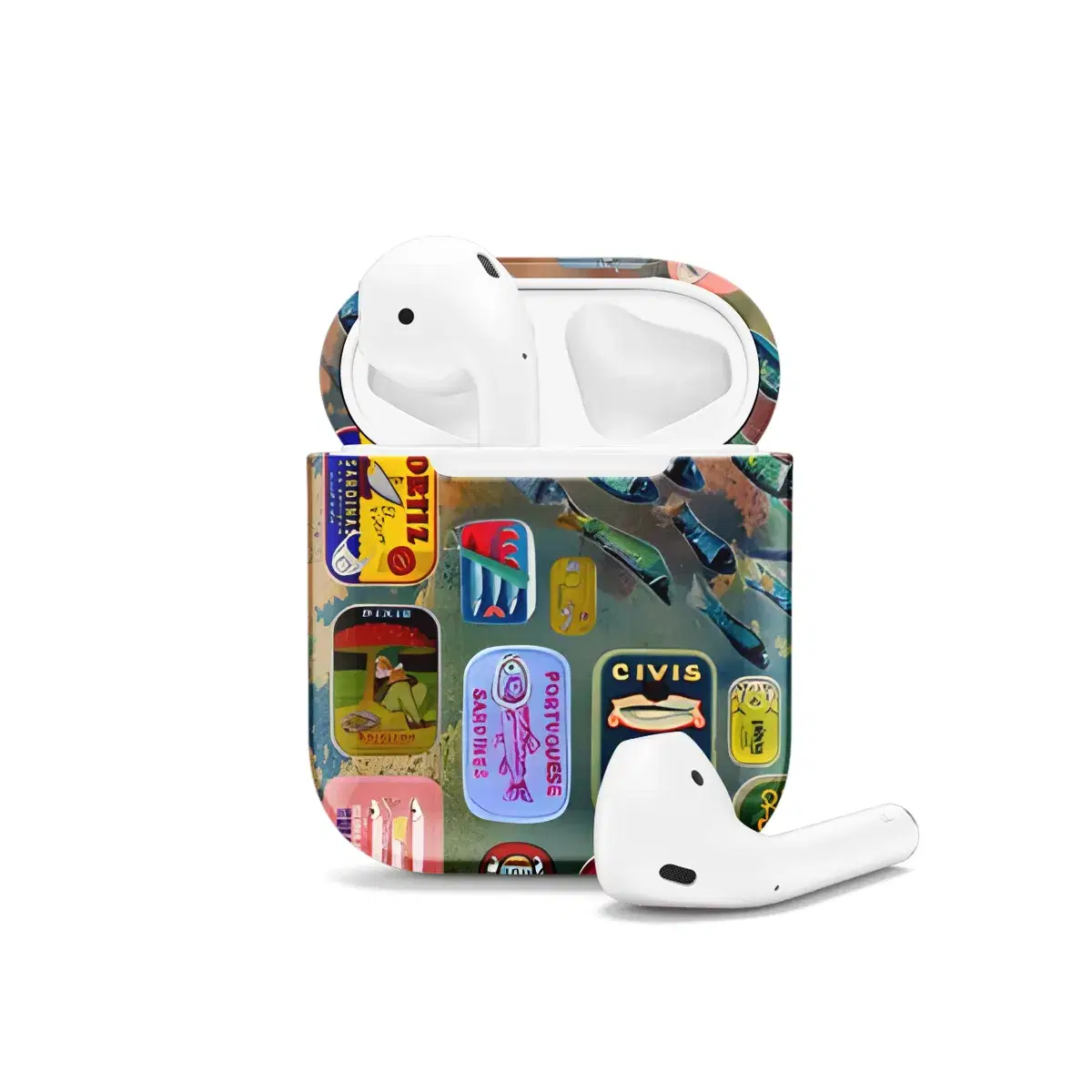 Sardine Collage  AirPods Case AirPods Pro AirPods Pro 2 AirPods 3 AirPods 2 Glossy 1797 - Image 1
