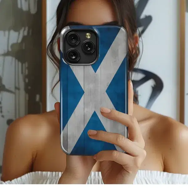 Scottish Saltire Wood Grain
 Phone Case iPhone Samsung Cover Pixel 5727 - Image 1