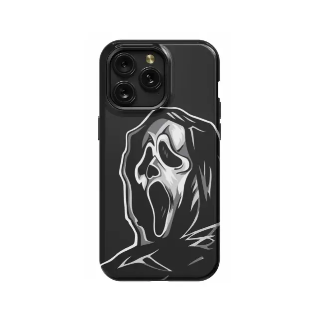 Scream Mask Black and Phone Case iPhone Samsung Pixel & More