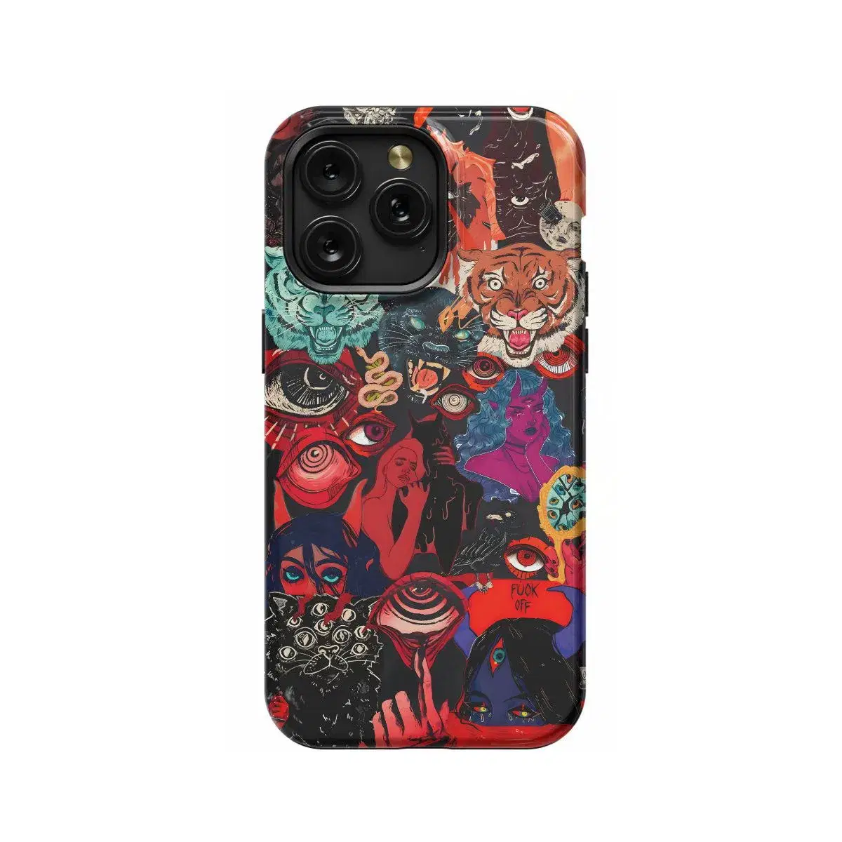 Screepy Collage Red Eye Witchy Hand Phone Case iPhone Samsung Pixel & More #258 - Image 1