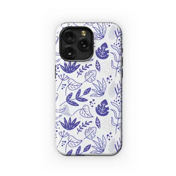 Seamless Abstract Indigo Botanical Pattern Phone Case iPhone Samsung Cover Pixel 5411 - Image 1