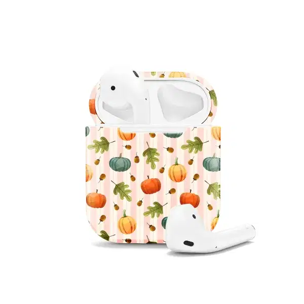 Seamless Autumn Pumpkins AirPods Case AirPods Pro AirPods Pro 2 AirPods 3 AirPods 2 Glossy 1595 - Image 1