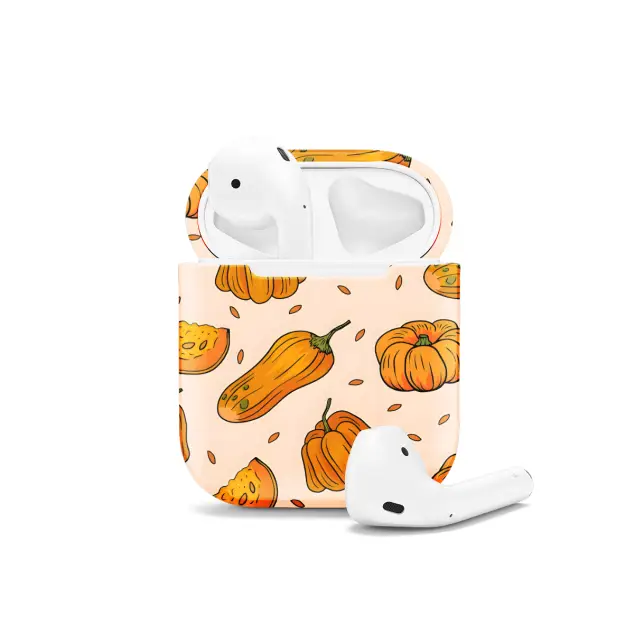 Seamless Autumn Pumpkins AirPods Case AirPods Pro AirPods Pro 2 AirPods 3 AirPods 2 Glossy 1596