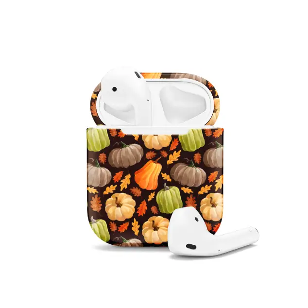 Seamless Autumn Pumpkins AirPods Case AirPods Pro AirPods Pro 2 AirPods 3 AirPods 2 Glossy 1597