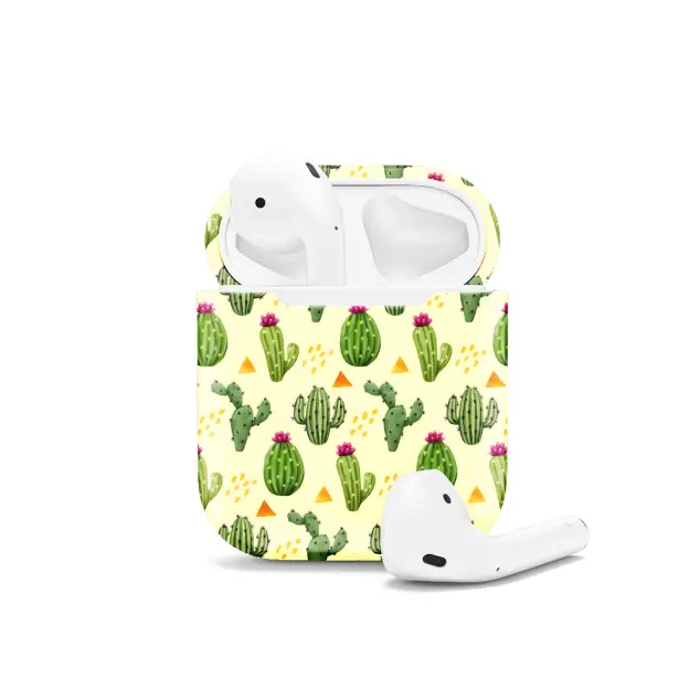 Seamless Cactus Botanical AirPods Case AirPods Pro AirPods Pro 2 AirPods 3 AirPods 2 Glossy 1162