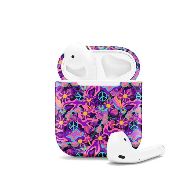 Seamless Colorful Peace Psychedelic AirPods Case AirPods Pro AirPods Pro 2 AirPods 3 AirPods 2 Glossy 1613