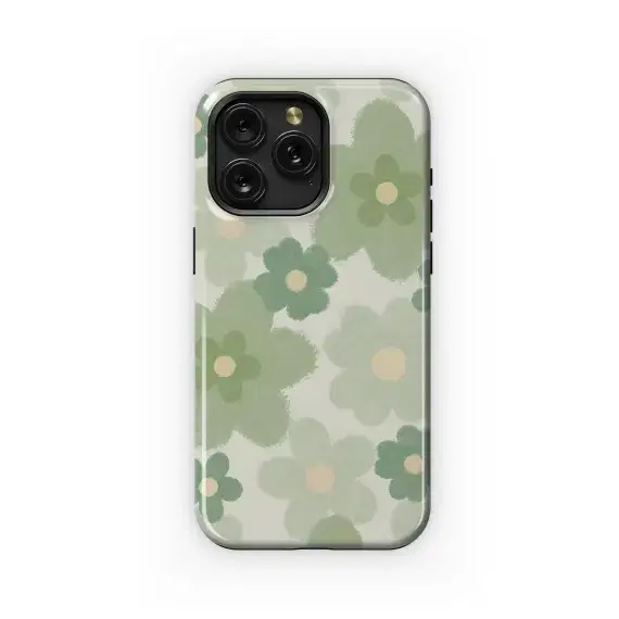 Seamless Daisy Green Flowers Phone Case iPhone Samsung Cover Pixel 1845 - Image 1