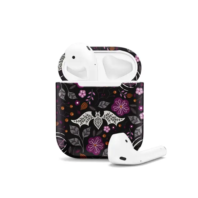 Seamless Floral Spider Web Bat AirPods Case AirPods Pro AirPods Pro 2 AirPods 3 AirPods 2 Glossy 1583