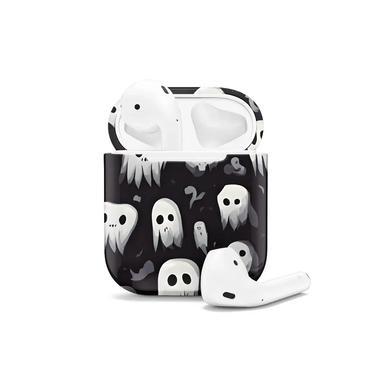 Seamless Ghost Halloween AirPods Case AirPods Pro AirPods Pro 2 AirPods 3 AirPods 2 Glossy 1563 - Image 1