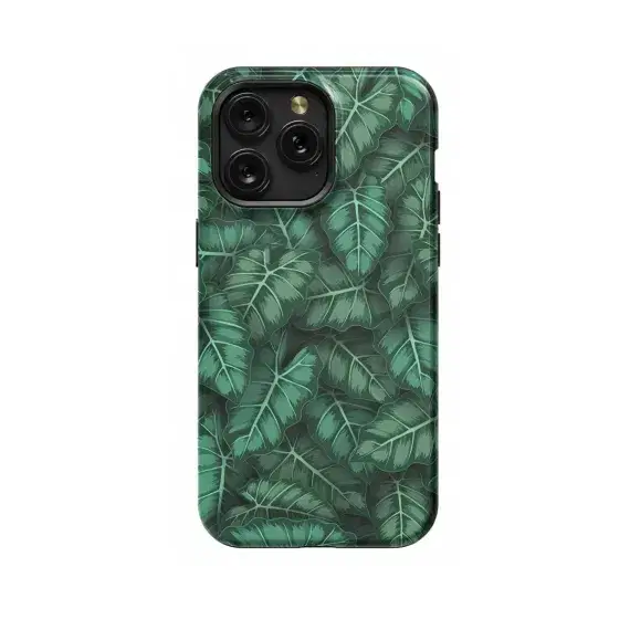 Seamless Green Leaf Phone Case iPhone Samsung Pixel & More 343 - Image 1
