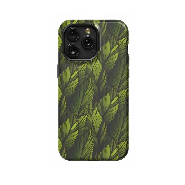 Seamless Green Leaf Phone Case iPhone Samsung Pixel & More 344