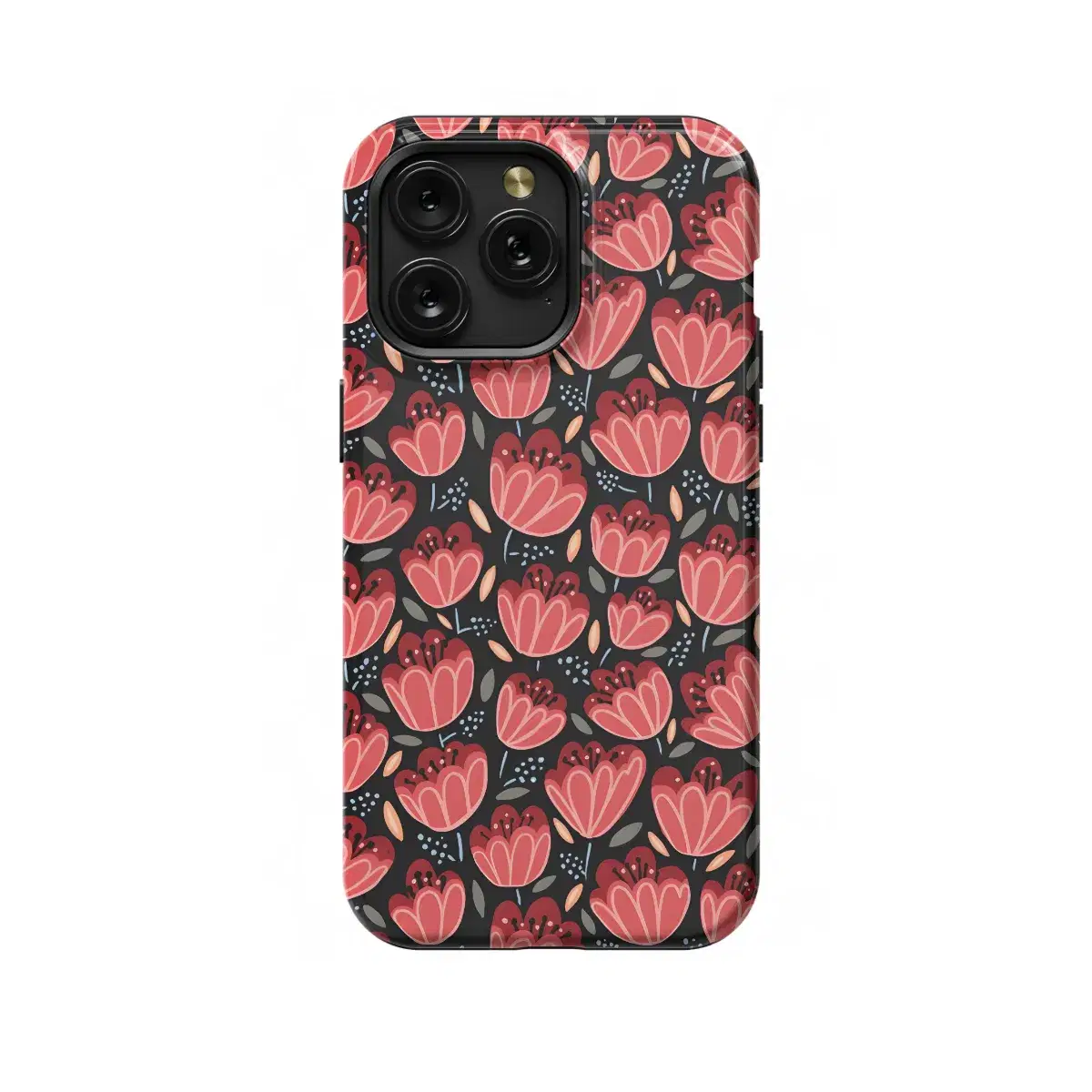 Seamless Midnight Tulip Phone Case iPhone Samsung Pixel & More 160 - Image 1