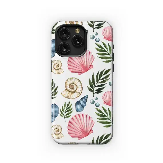 Seashells and Palms Pattern
 Phone Case iPhone Samsung Cover Pixel 5228 - Image 1