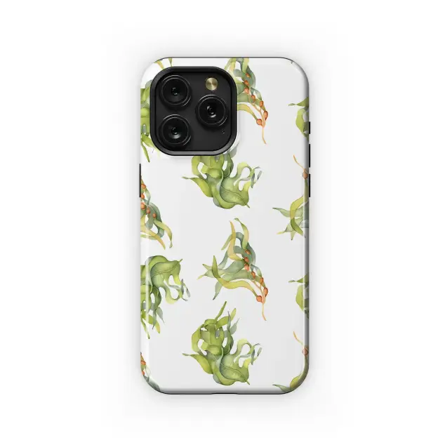 Seaweed Watercolor Pattern Phone Case iPhone Samsung Cover Pixel 5204