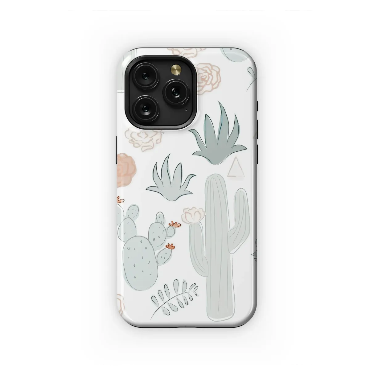 Serene Desert Bloom Cactus Garden Phone Case iPhone Samsung Cover Pixel 7942 - Image 1