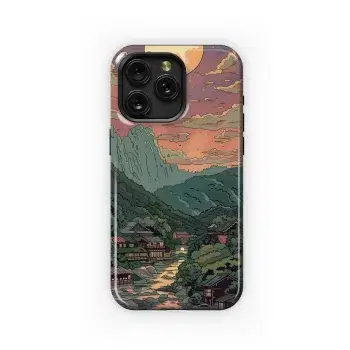 Serene Moonlit Village
 Phone Case iPhone Samsung Cover Pixel 5537 - Image 1