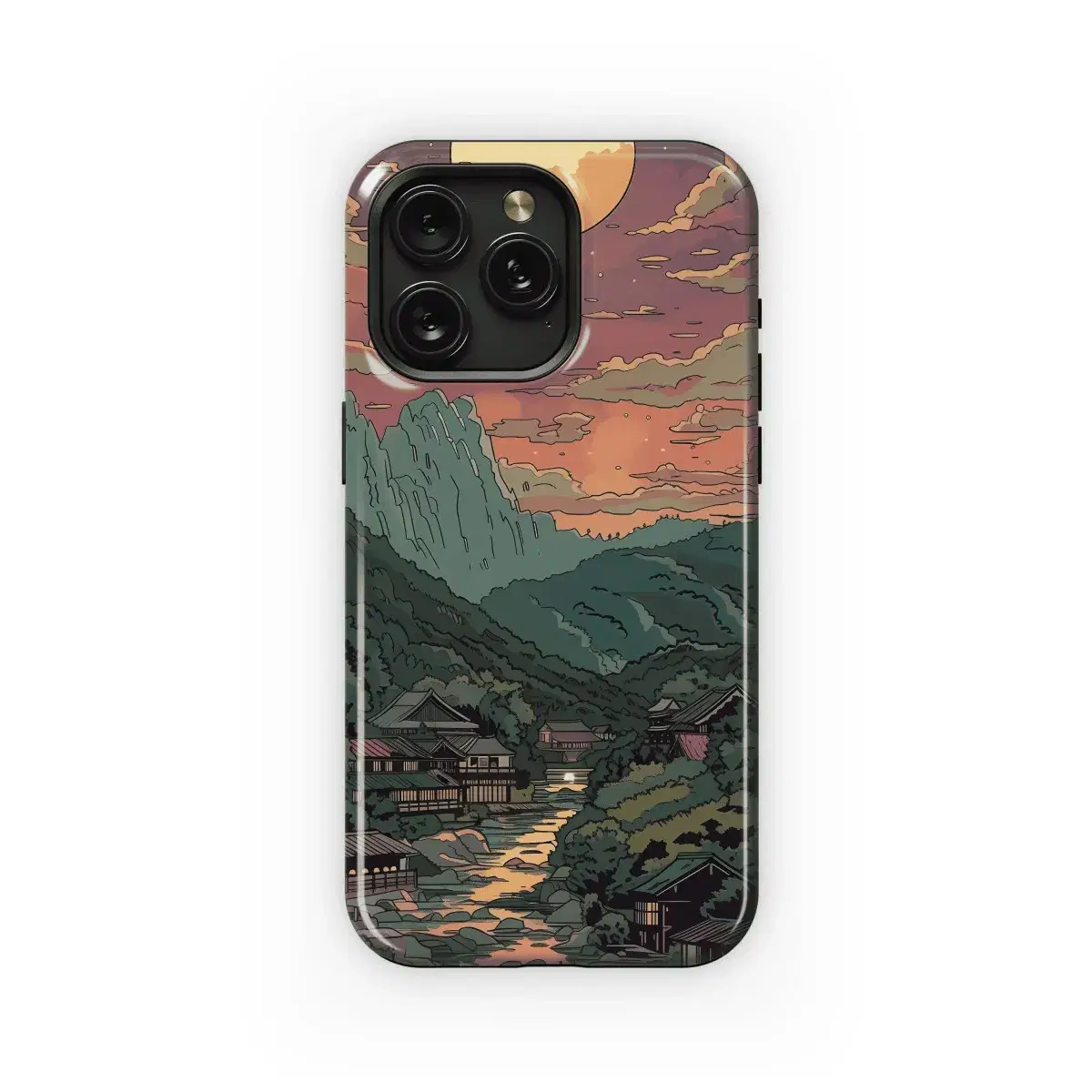 Serene Mountain Village
 Phone Case iPhone Samsung Cover Pixel 4556 - Image 1