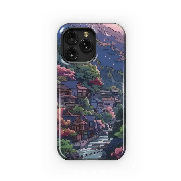 Serene Mountain Village
 Phone Case iPhone Samsung Cover Pixel 5549