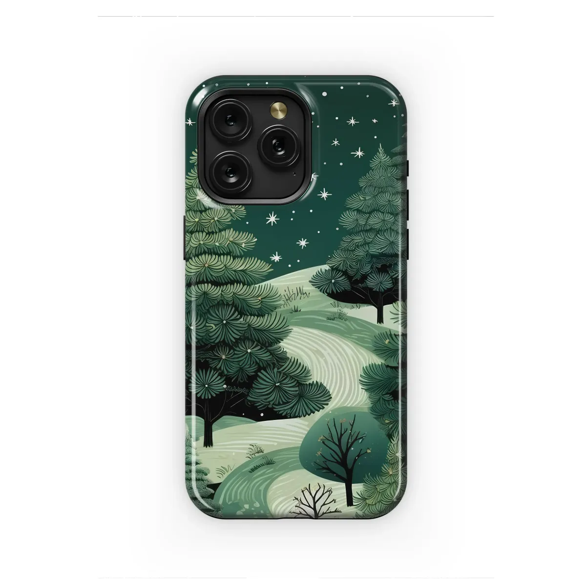 Serene Starry Forest Nightscape Phone Case iPhone Samsung Cover Pixel 7816 - Image 1