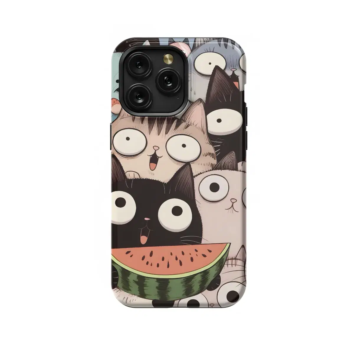 Silly Cat Drawing Phone Case iPhone Samsung Cover Pixel 1624 - Image 1