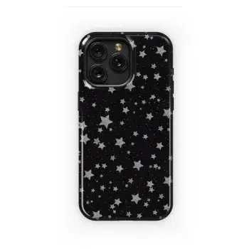 Silver Glitter Stars Night
 Phone Case iPhone Samsung Cover Pixel 5590 - Image 1