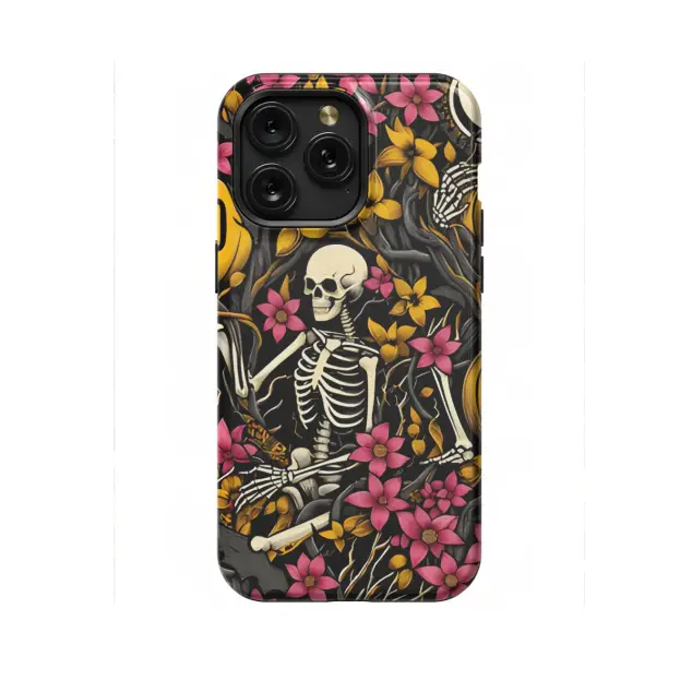 Skeleton Flower Gothic Phone Case iPhone Samsung Cover Pixel 1681