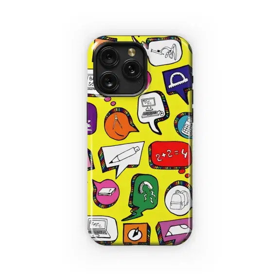Sketch of school elements Phone Case iPhone Samsung Cover Pixel 3215 - Image 1
