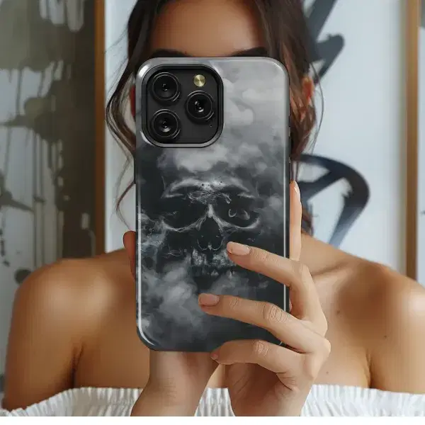 Smoky Skull Design
 Phone Case iPhone Samsung Cover Pixel 5658 - Image 1