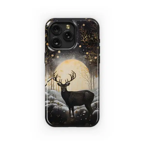 Snow Texture Reindeer Winter Phone Case iPhone Samsung Cover Pixel 1920 - Image 1