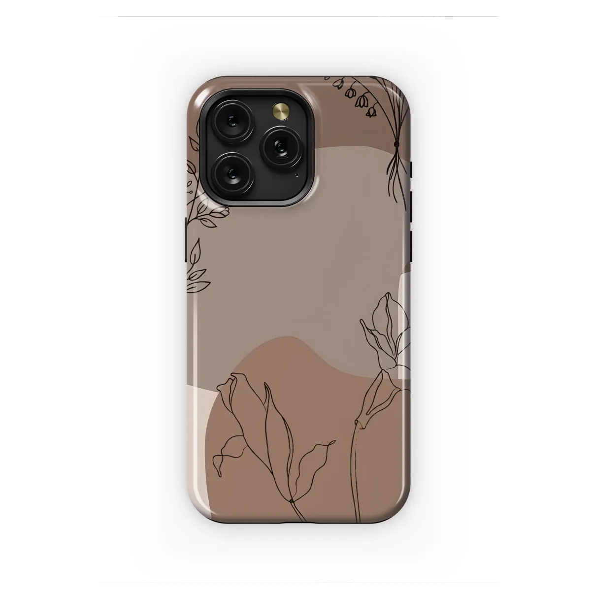 Soft Earth, Inked Blooms Phone Case iPhone Samsung Cover Pixel 6429 - Image 1