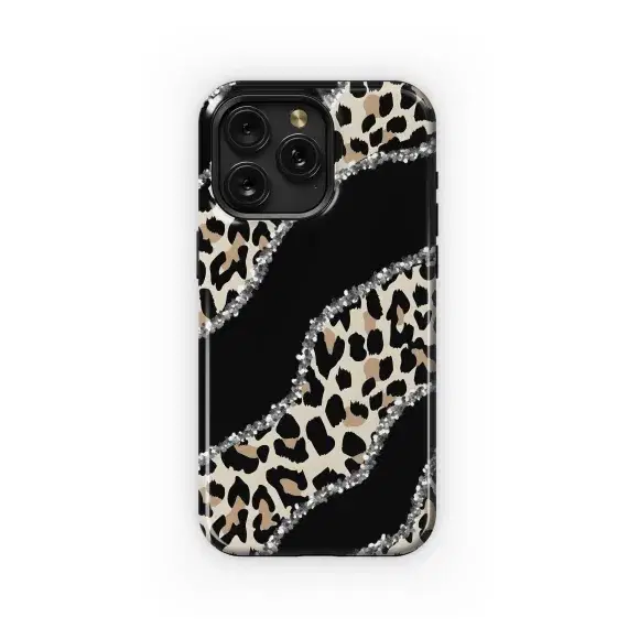 Sparkly Leopard Waves Phone Case iPhone Samsung Cover Pixel 5777 - Image 1
