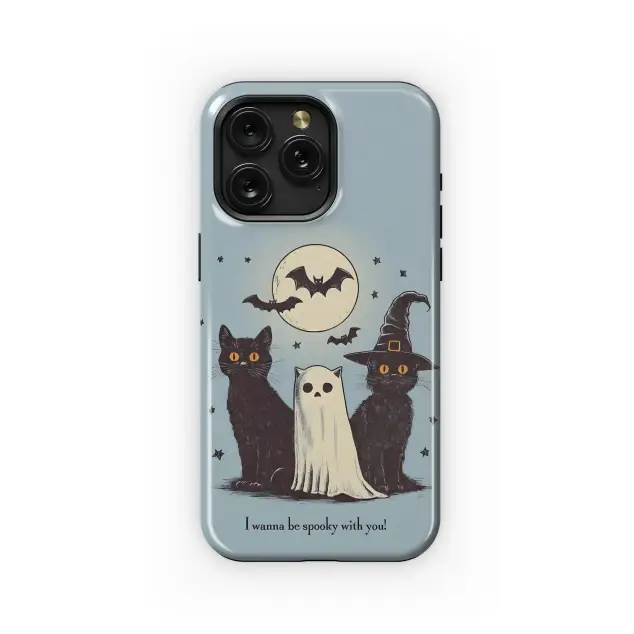 Spooky Cats & Ghost
 Phone Case iPhone Samsung Cover Pixel 5990