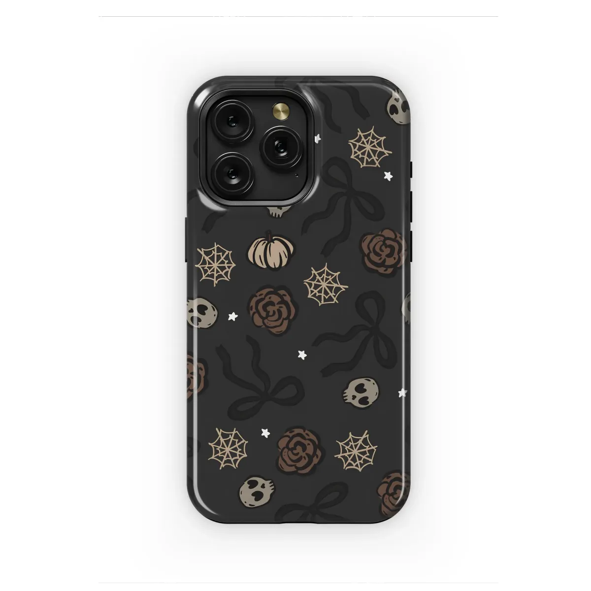Spooky Coquette Bows and Skulls Phone Case iPhone Samsung Cover Pixel 7977 - Image 1