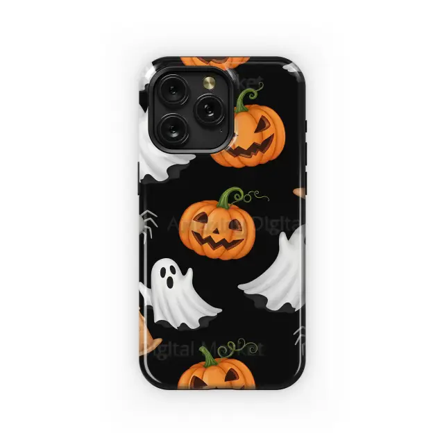 Spooky Cute Ghostly Gathering Art Phone Case iPhone Samsung Cover Pixel 7143